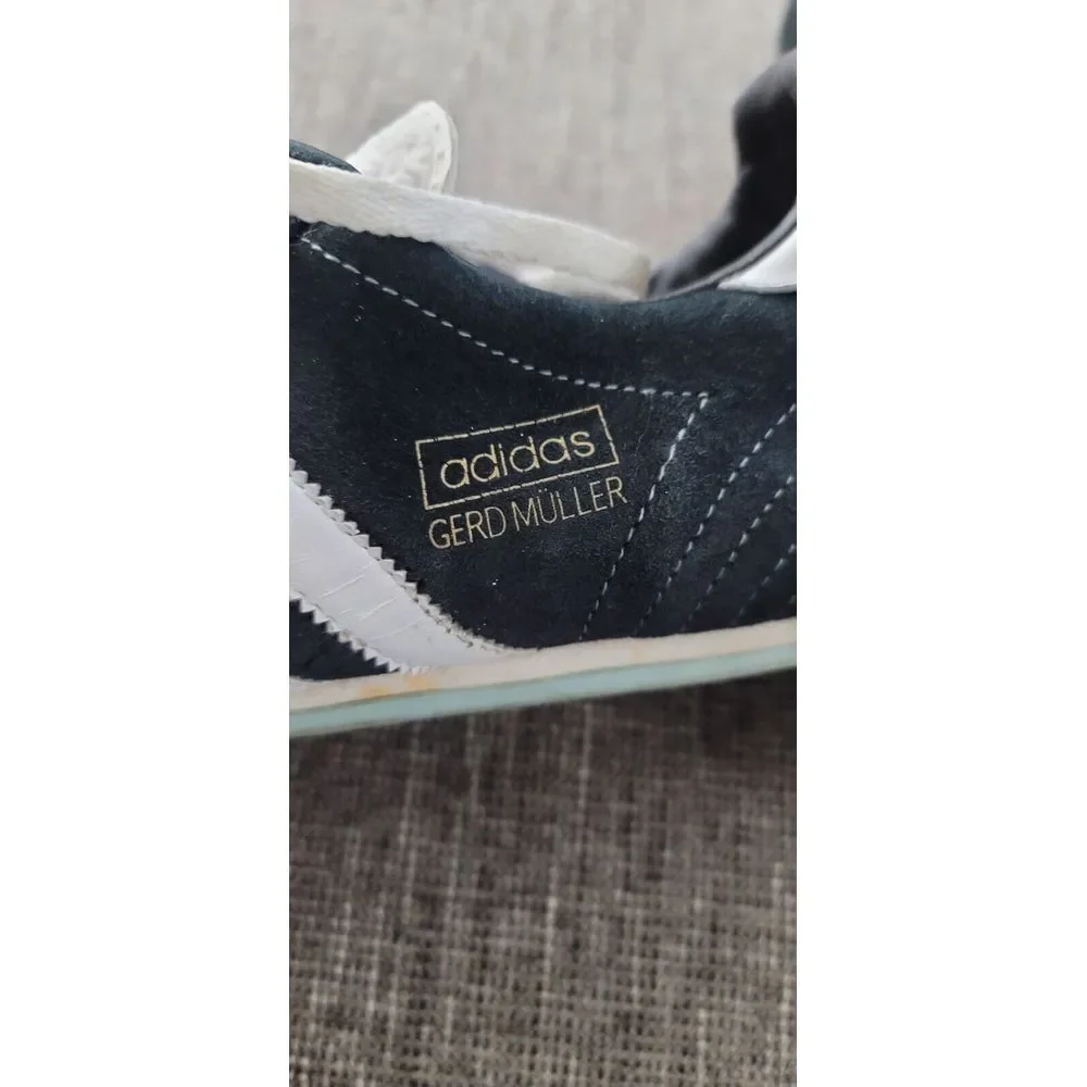 Adidas Men's Vtg Gerd Müller Black‎ Suede Football Soccer Boots Cleats Size 11.5